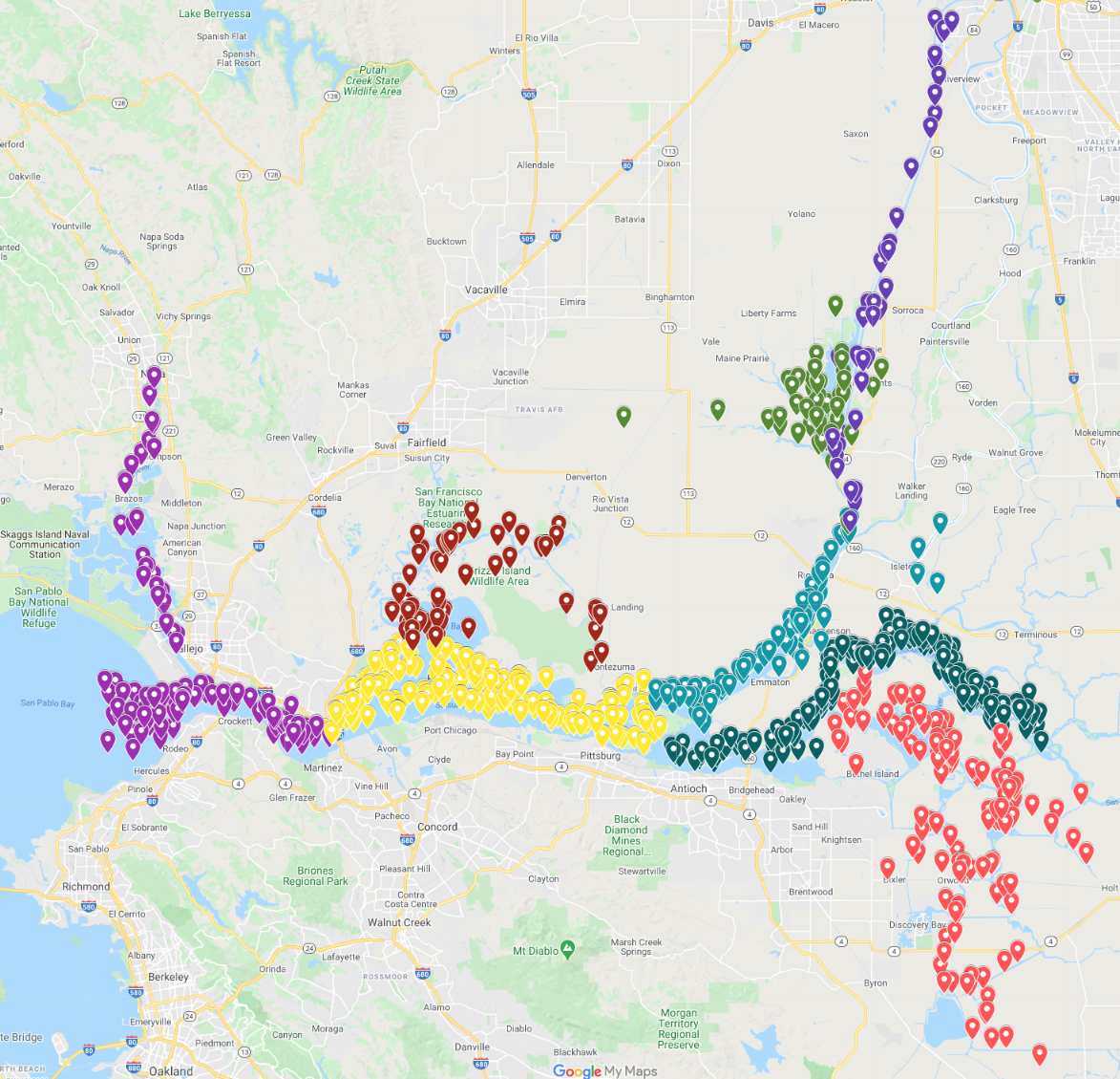 Historical Smelt Combined Sampling by Stratum: SacPAS Central Valley ...